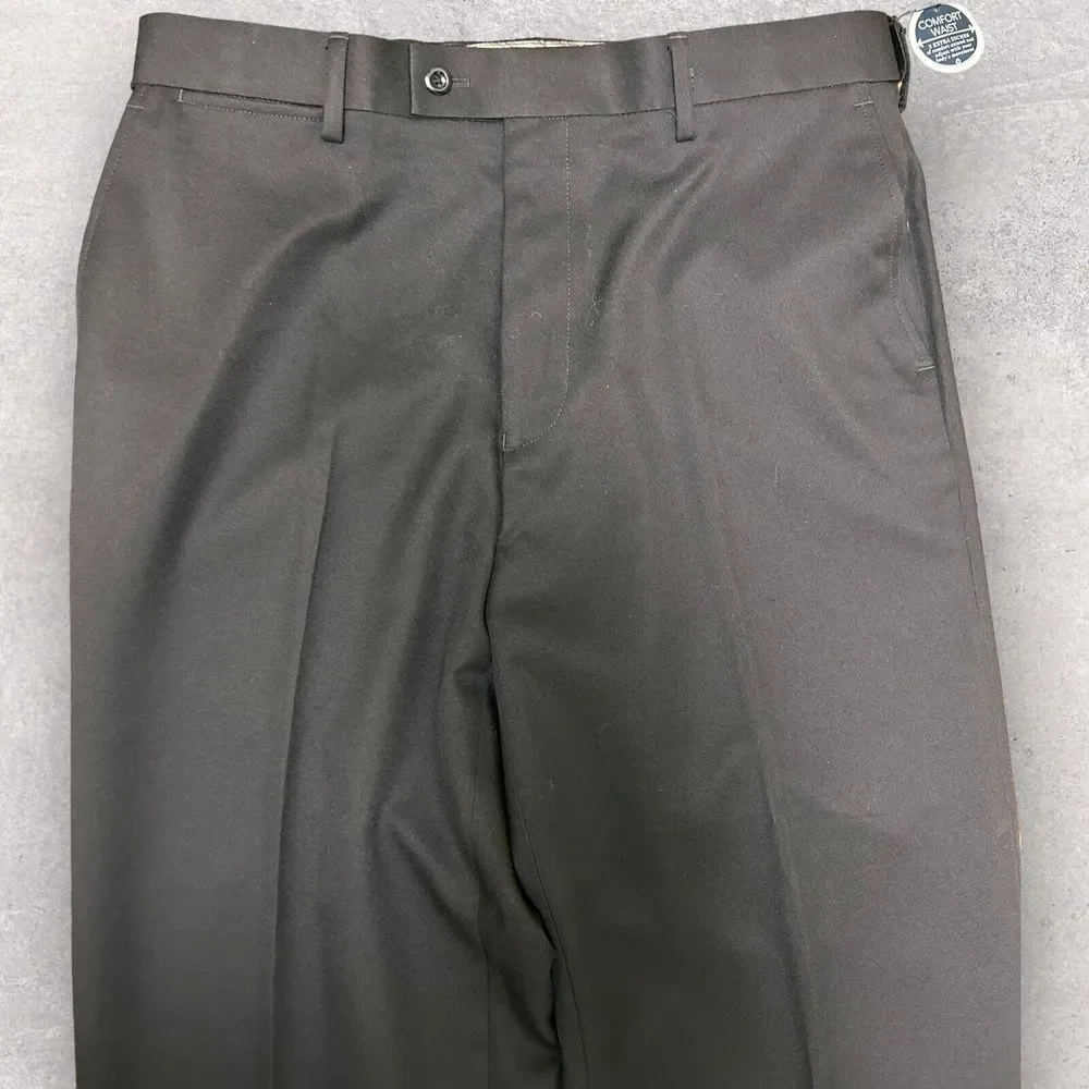 Saddlebred‎ Men's 34x34 Black Comfort Waist Straight Fit Pants NWT $68